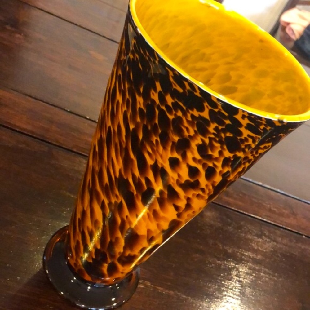 Animal Pattern Glass Vase
